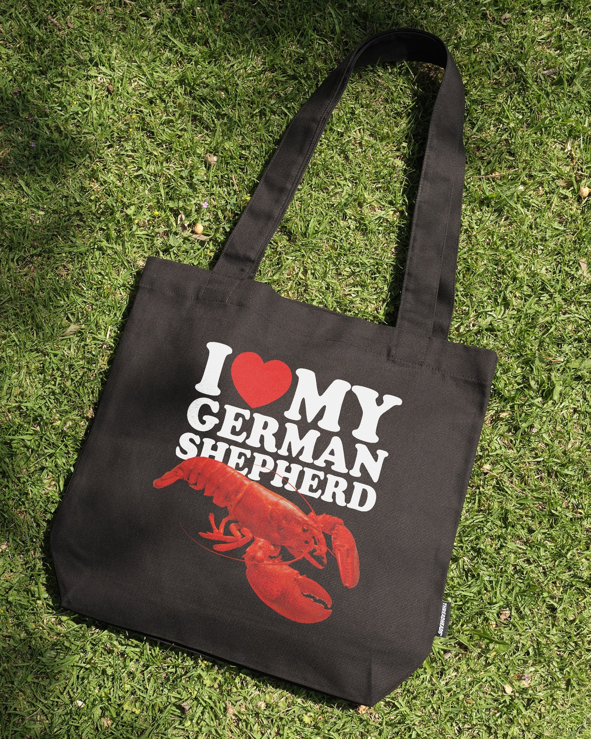 I Love My German Shepherd Tote Bag - 100% Cotton Canvas