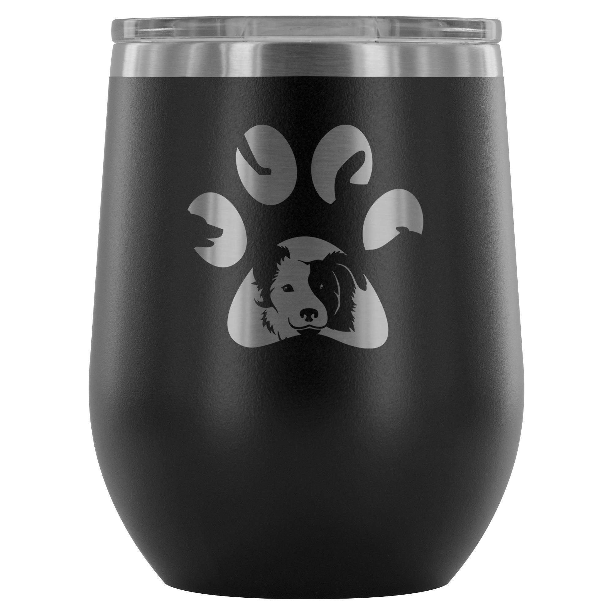 Dog Pawprint 12oz Wine Tumbler