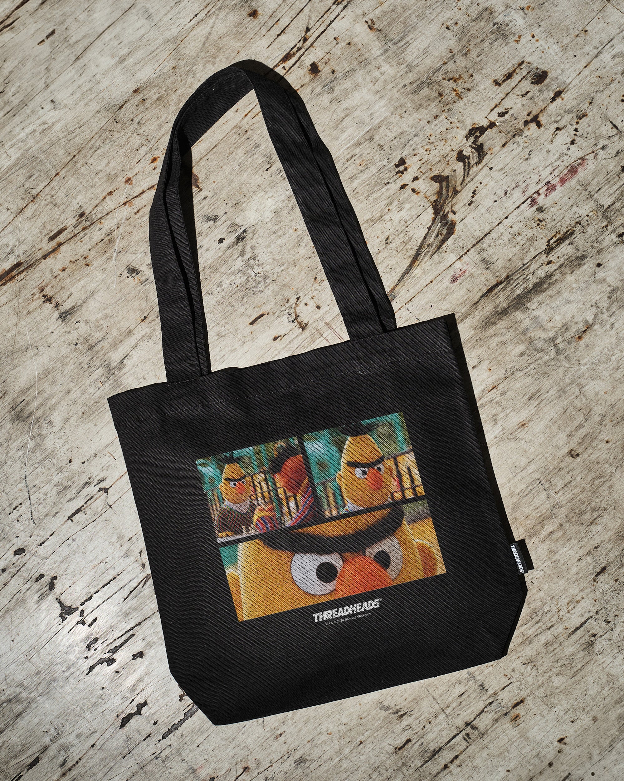 Angry Bert Sesame Street Tote Bag - Premium 100% Cotton Canvas