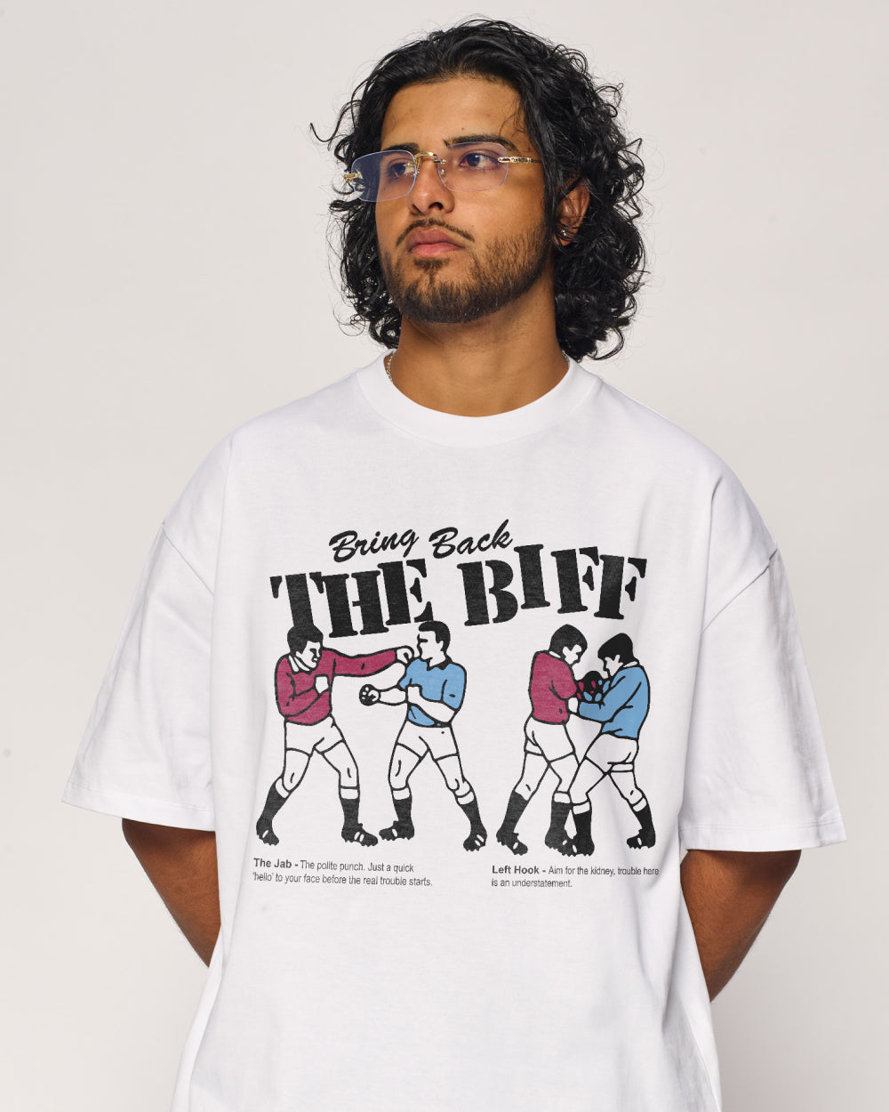Biff Oversized Graphic Tee - Threadheads 90s Boxy Fit 100% Combed Cotton Unisex