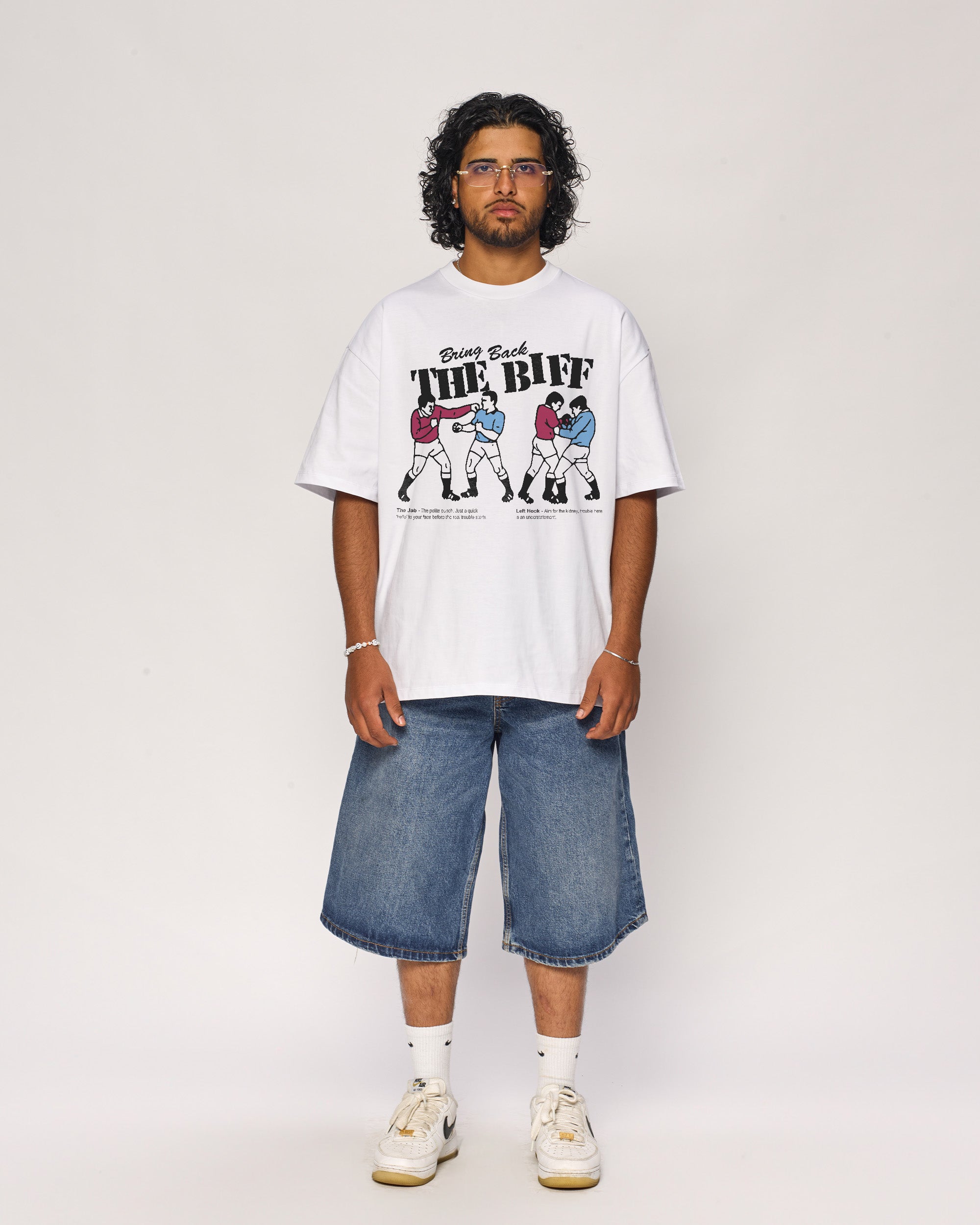 Biff Oversized Graphic Tee - Threadheads 90s Boxy Fit 100% Combed Cotton Unisex