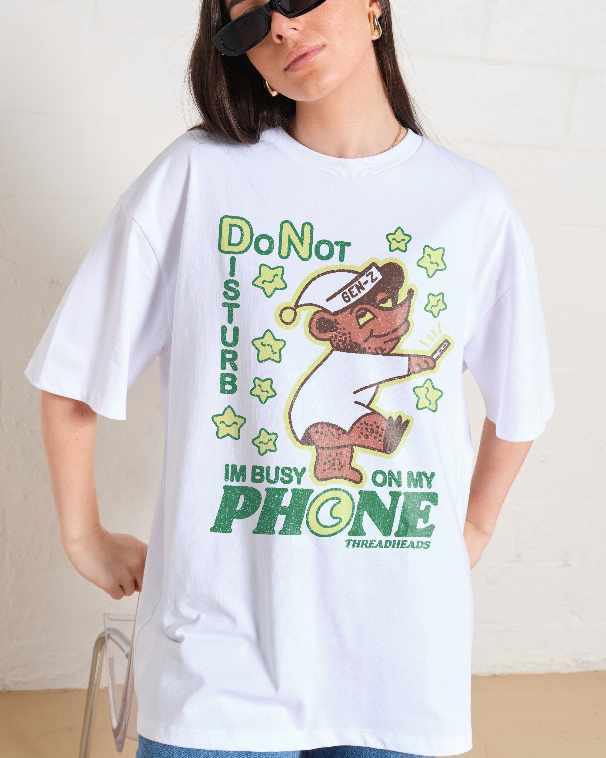 Do Not Disturb Oversized Graphic Tee - Unisex 100% Combed Cotton Heavyweight T-Shirt