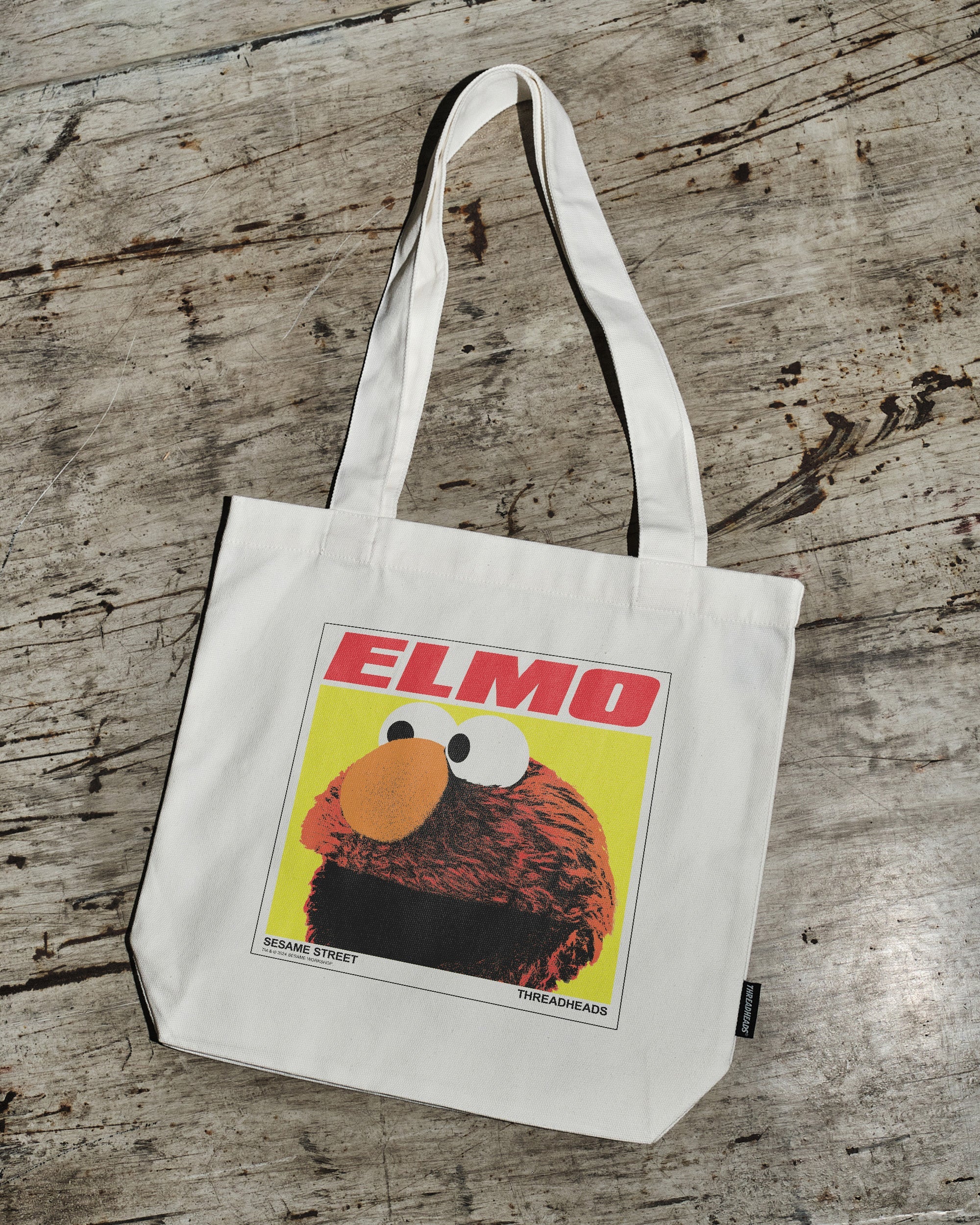Elmo's Greatest Hits Sesame Street Tote Bag 100% Cotton Canvas
