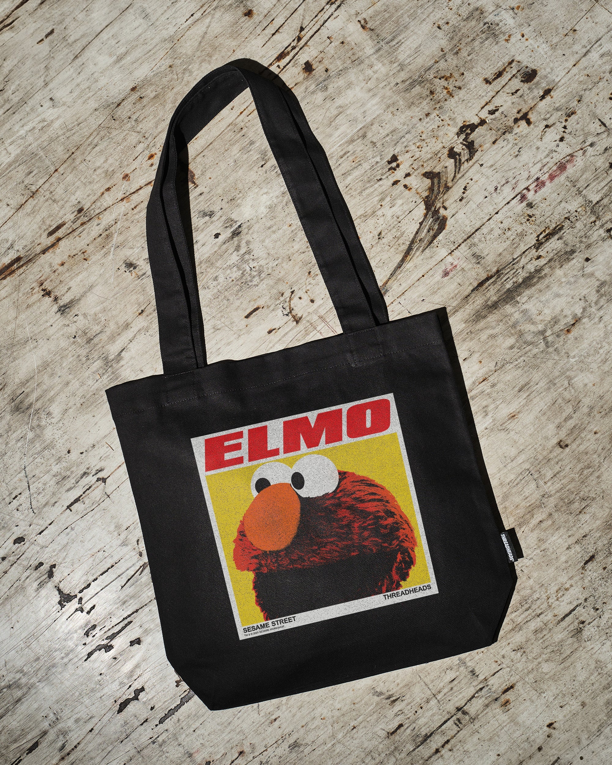 Elmo's Greatest Hits Sesame Street Tote Bag 100% Cotton Canvas