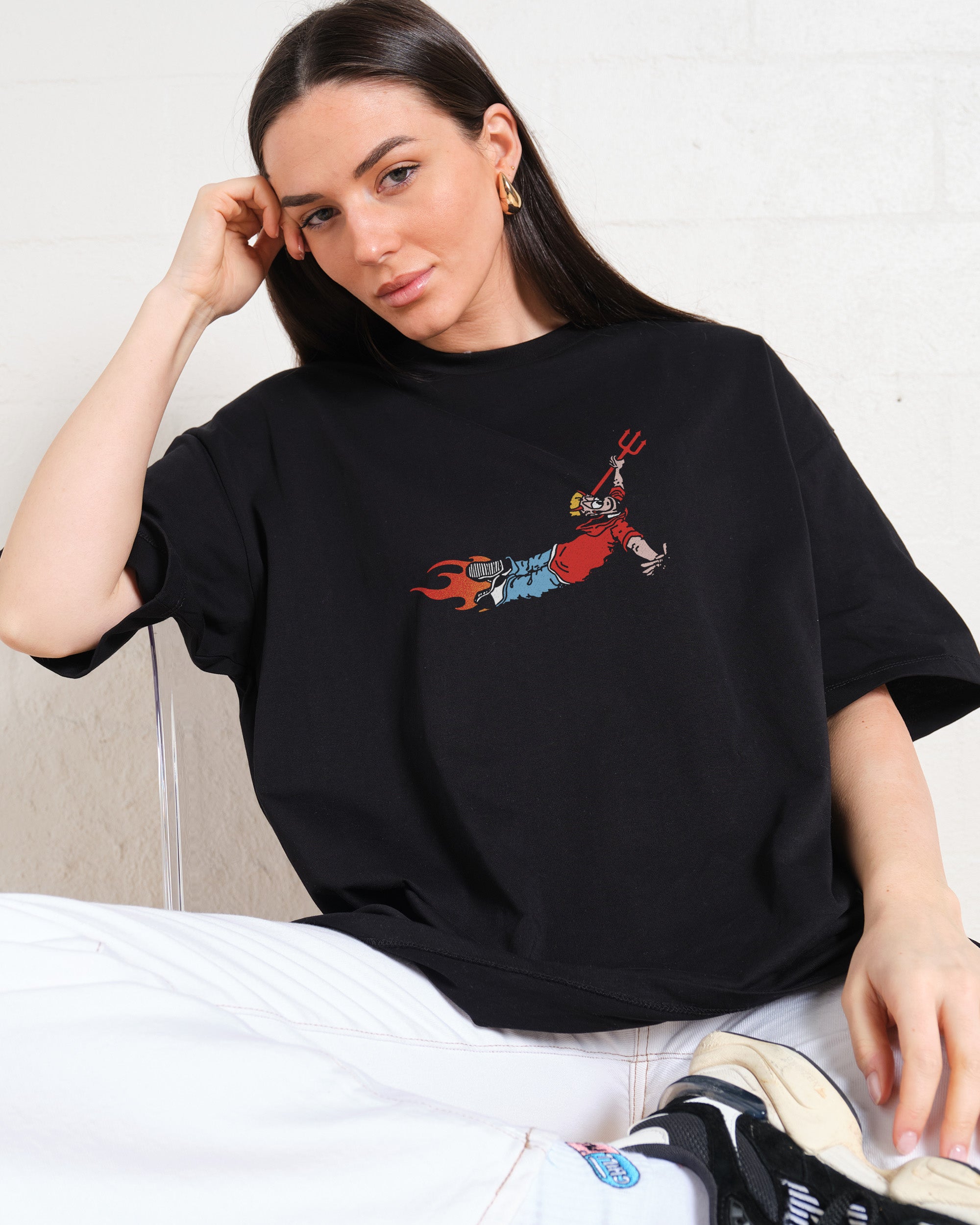 Hell Was Full Oversized Graphic Tee - Unisex 100% Combed Cotton Heavyweight T-Shirt