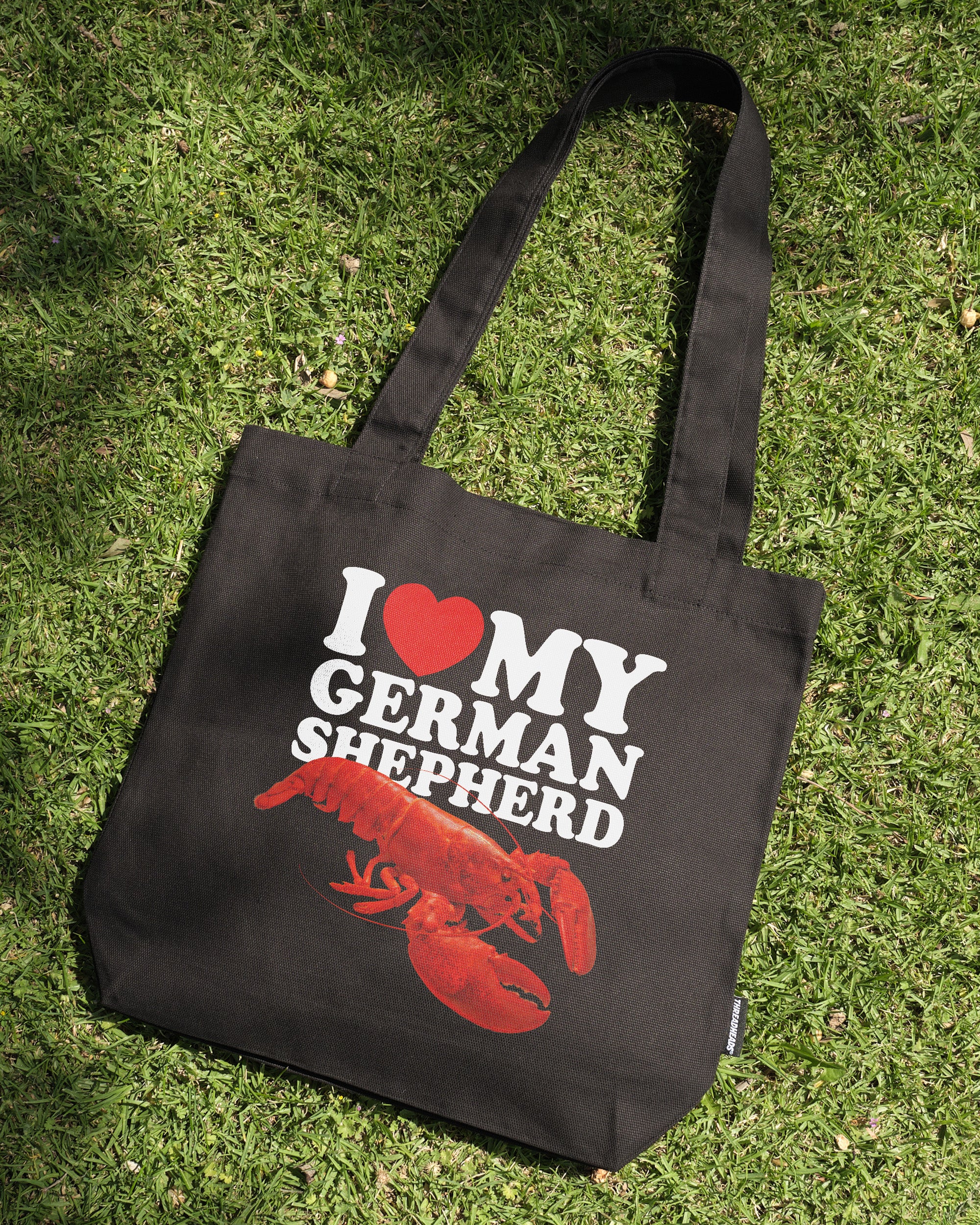 I Love My German Shepherd Tote Bag - 100% Cotton Canvas