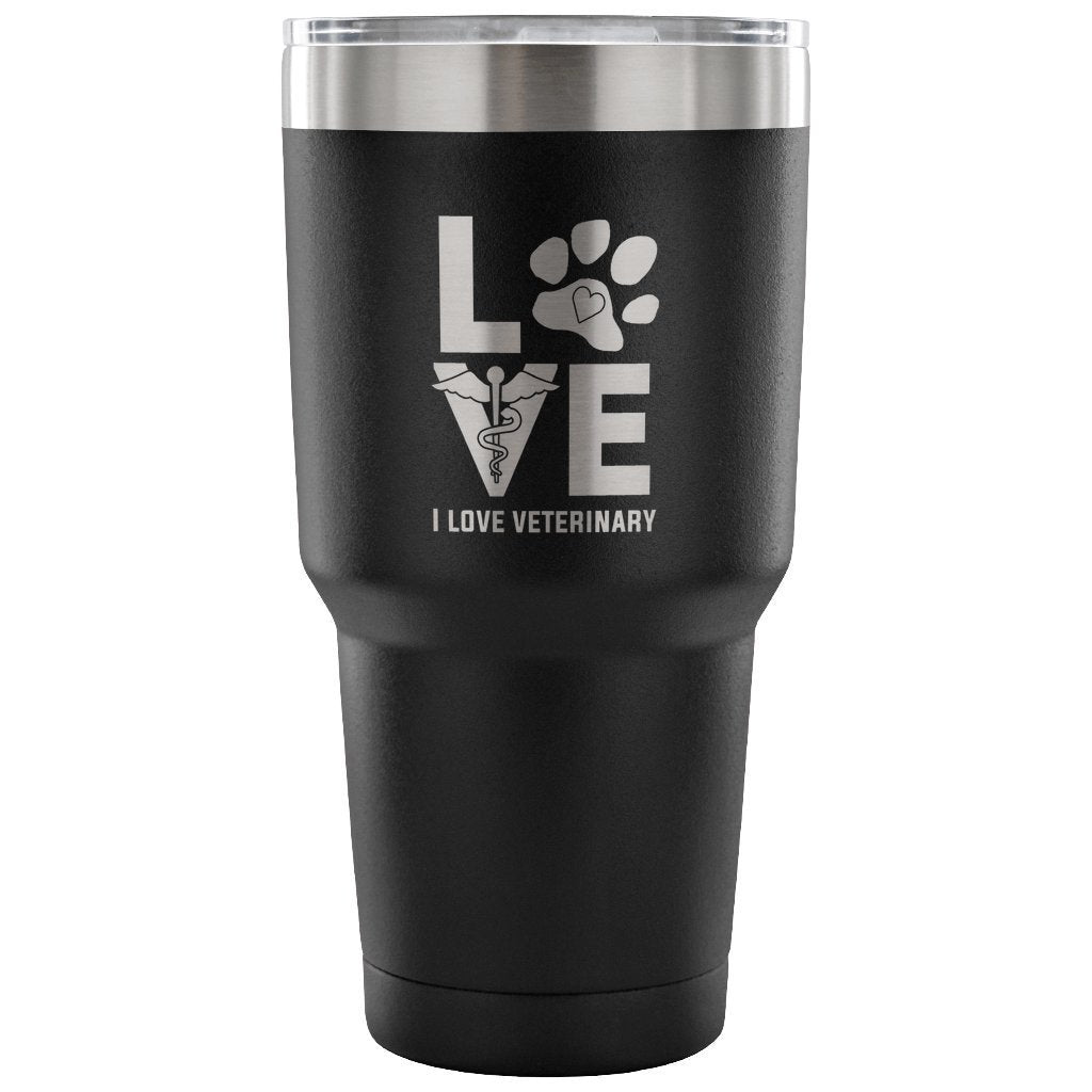 I Love Veterinary 30oz Vacuum Tumbler