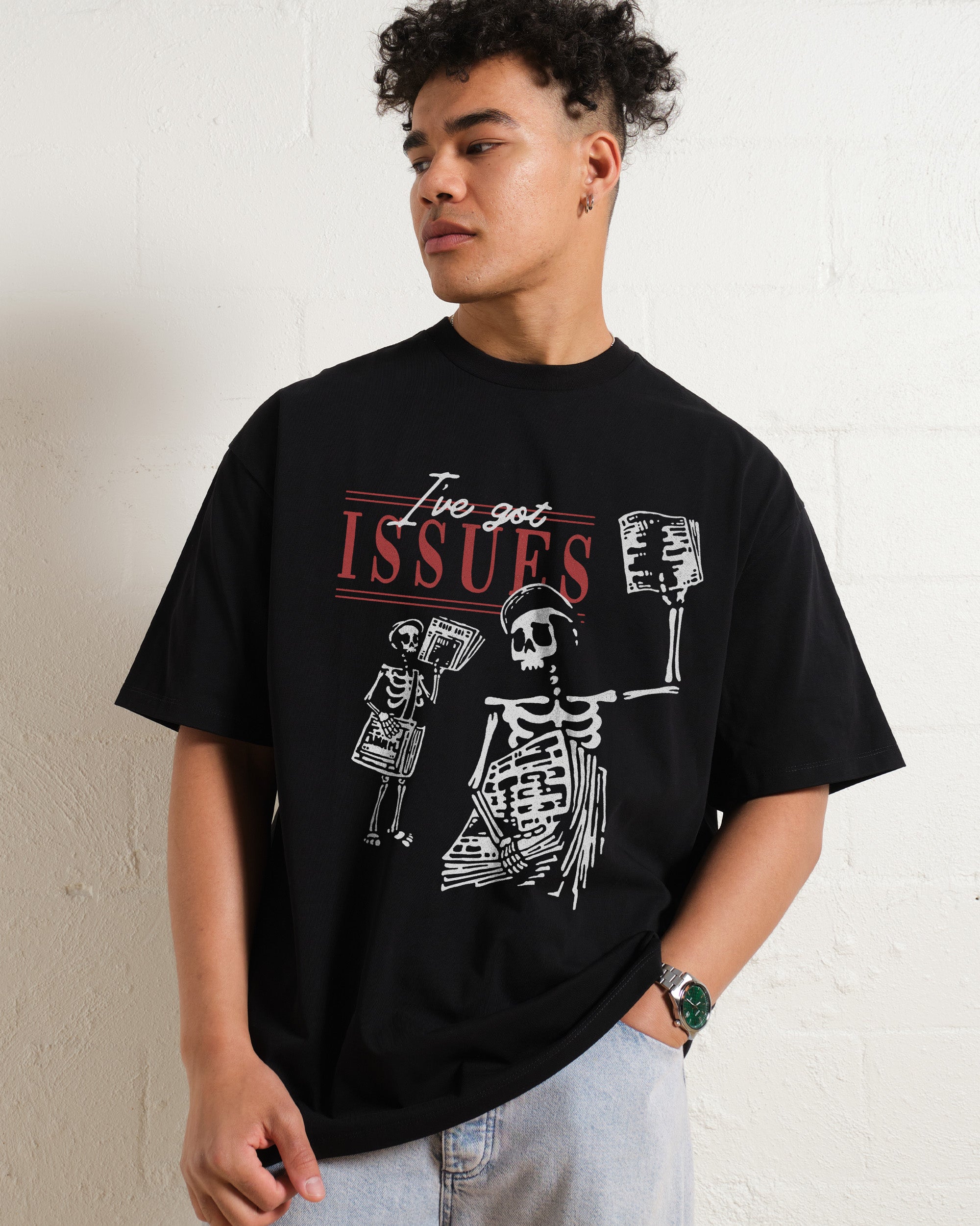 I've Got Issues Oversized Graphic Tee - Unisex 90s Boxy Fit 100% Combed Cotton 275gsm