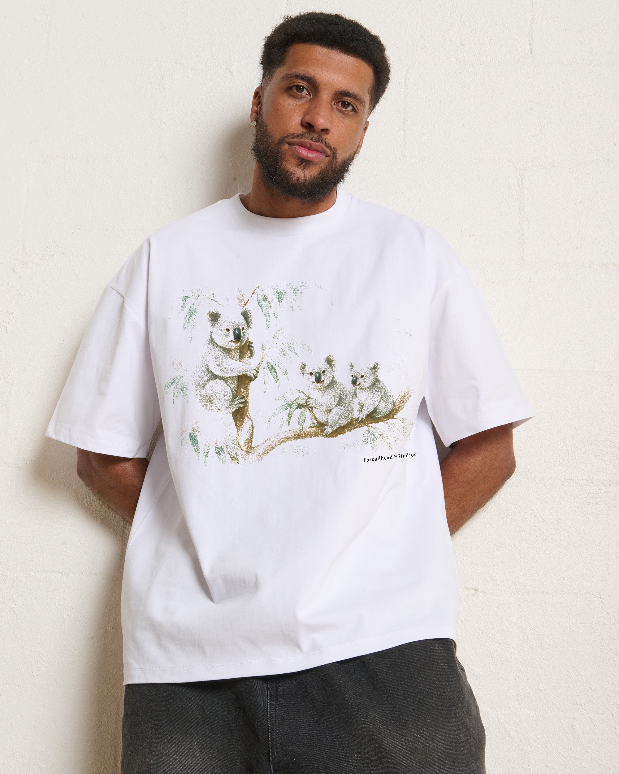 Koala Country Oversized Graphic Tee - Unisex 100% Combed Cotton Heavyweight T-Shirt