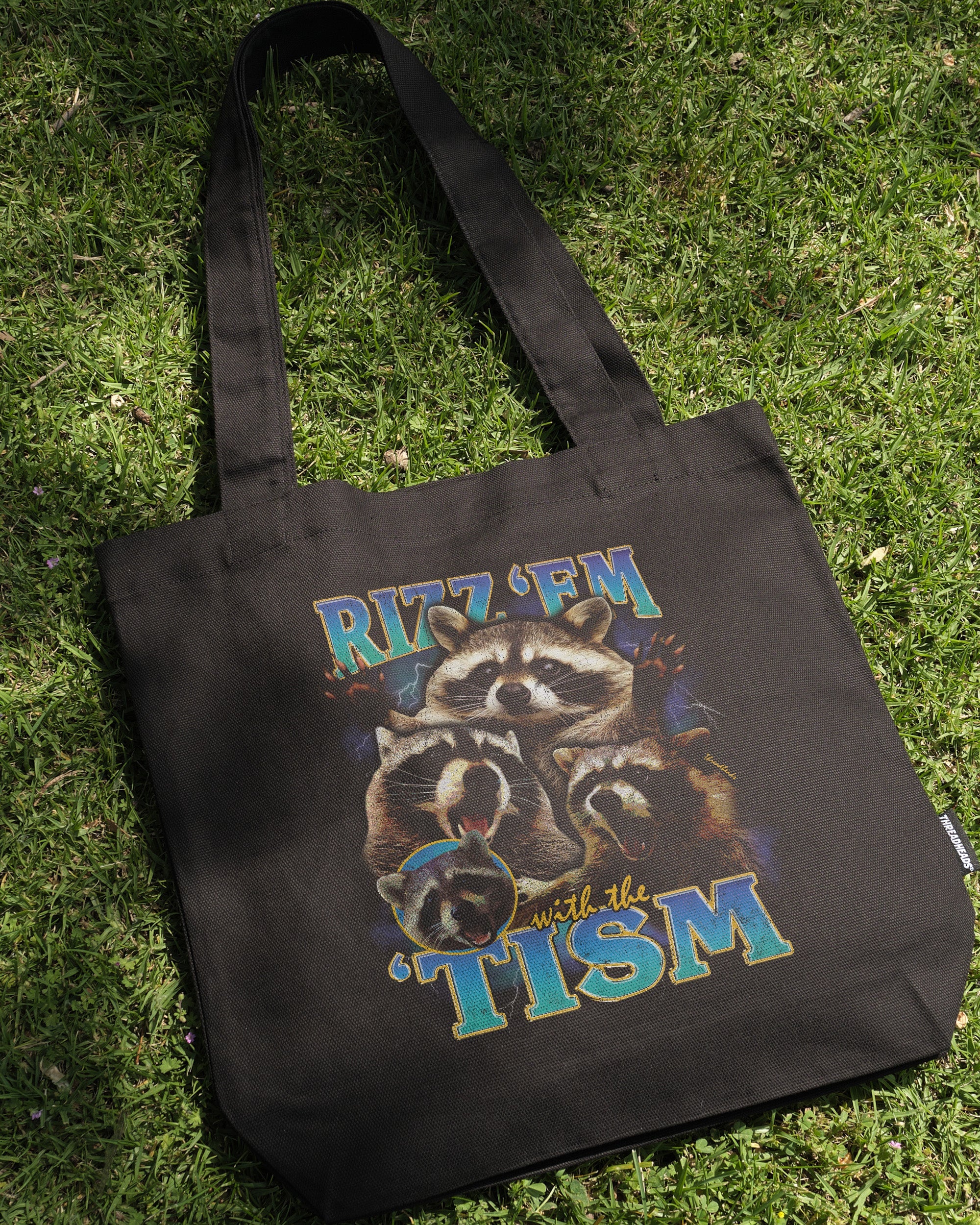Rizz 'Em With the 'Tism Graphic Tote Bag - Premium 100% Cotton Canvas