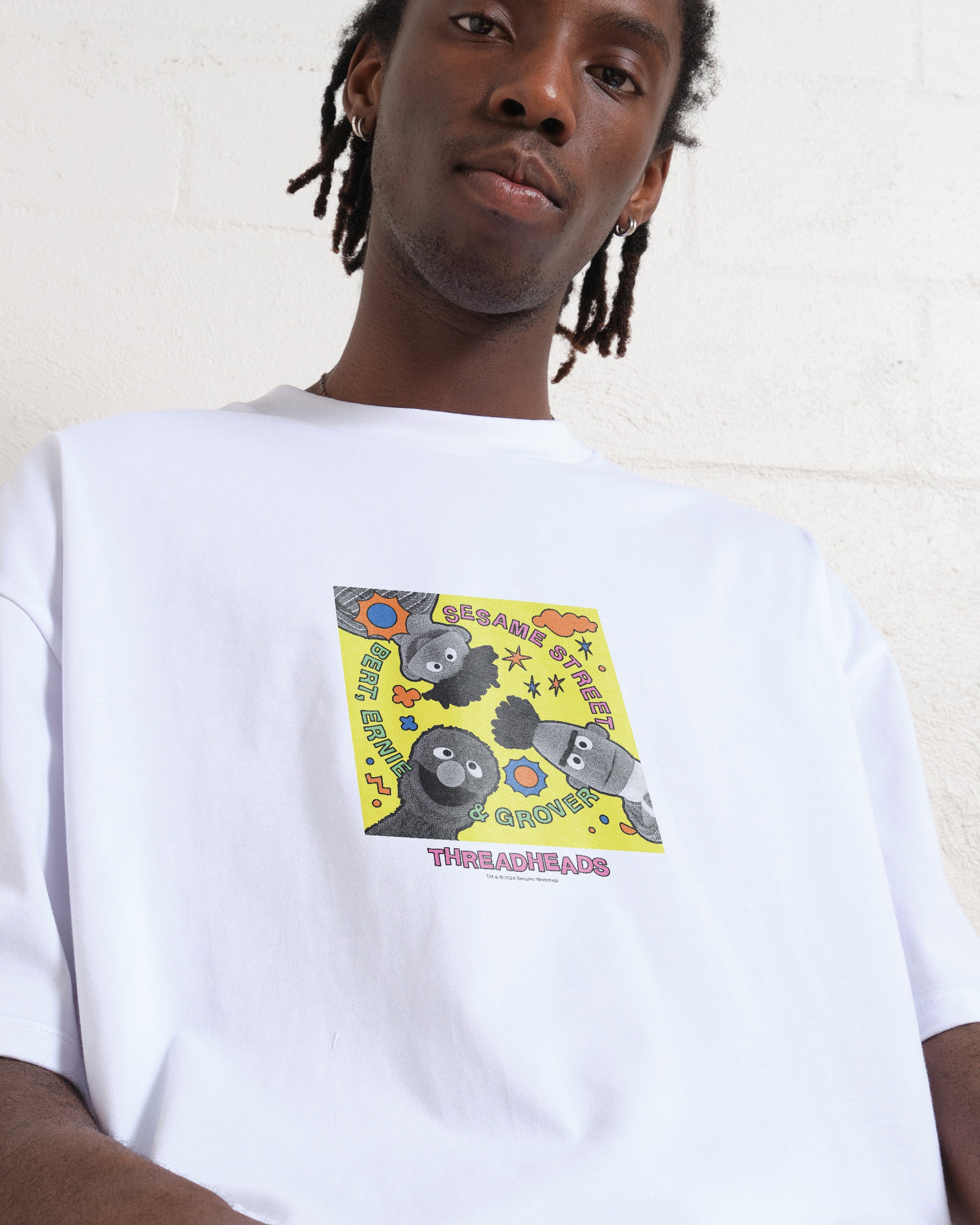 Three is the Magic Number Oversized Sesame Street Graphic T-Shirt - Unisex