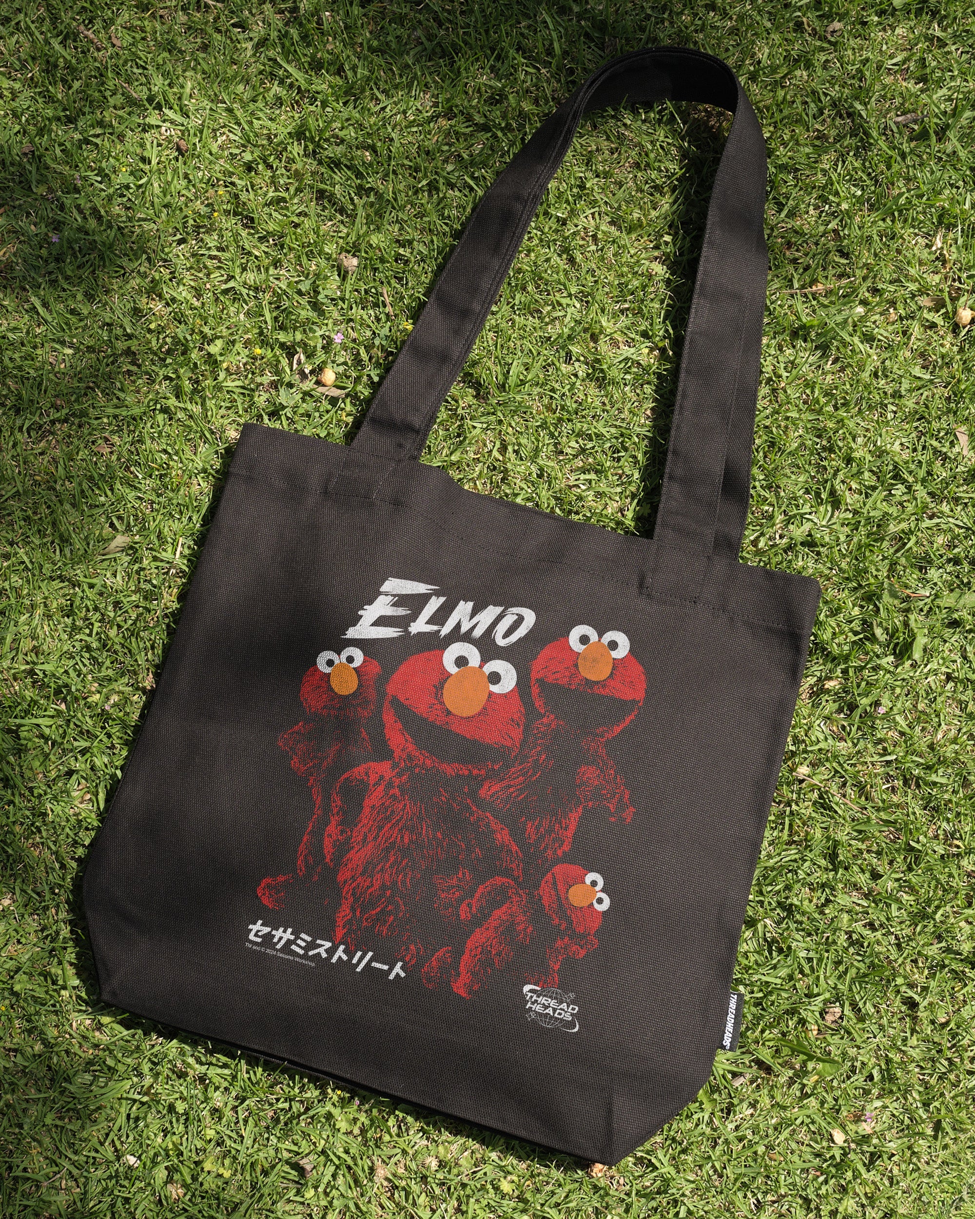 Tokyo Elmo Sesame Street Tote Bag - 100% Cotton Canvas