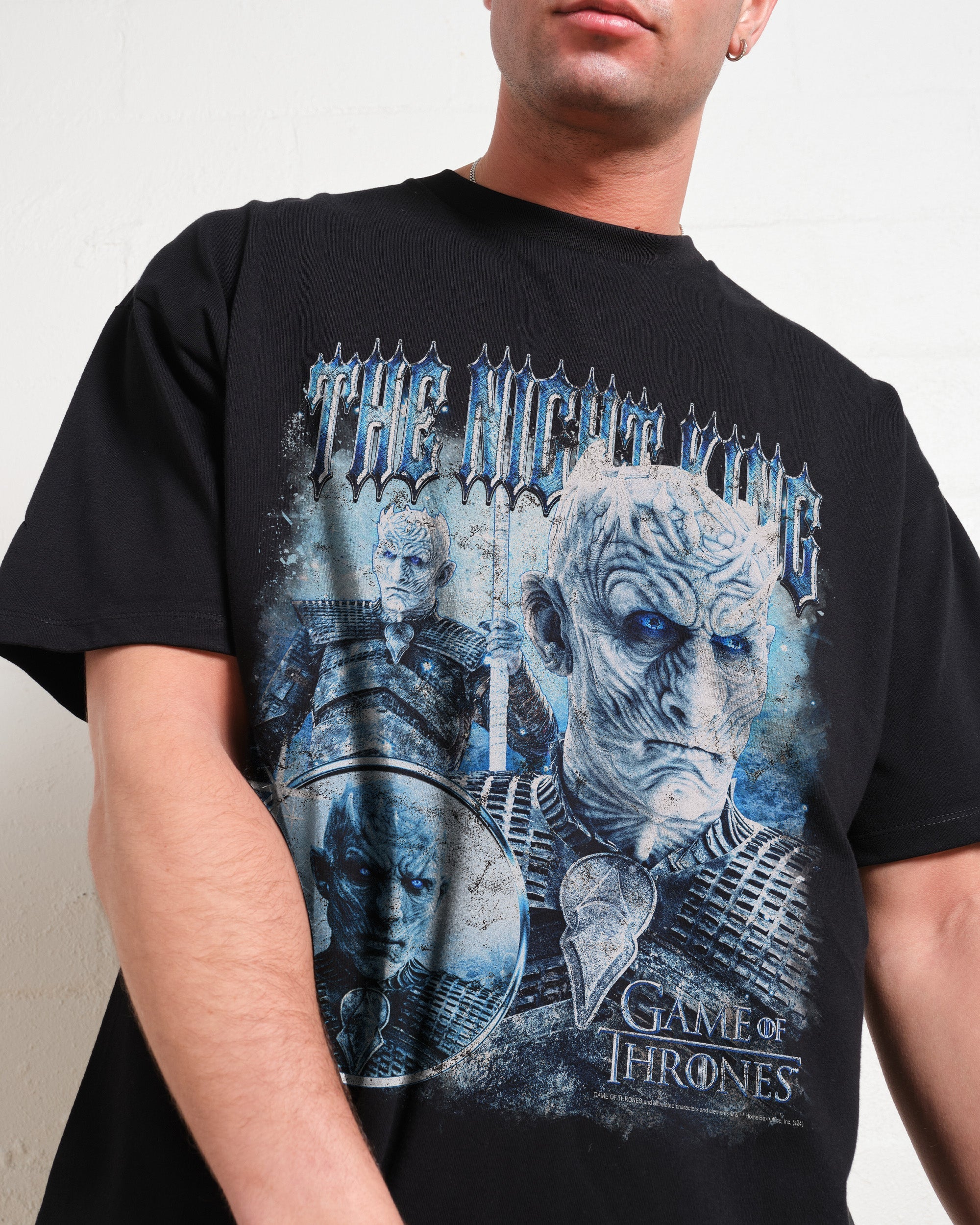 Vintage Night King Oversized Game of Thrones Graphic T-Shirt - Unisex 90s Boxy Fit