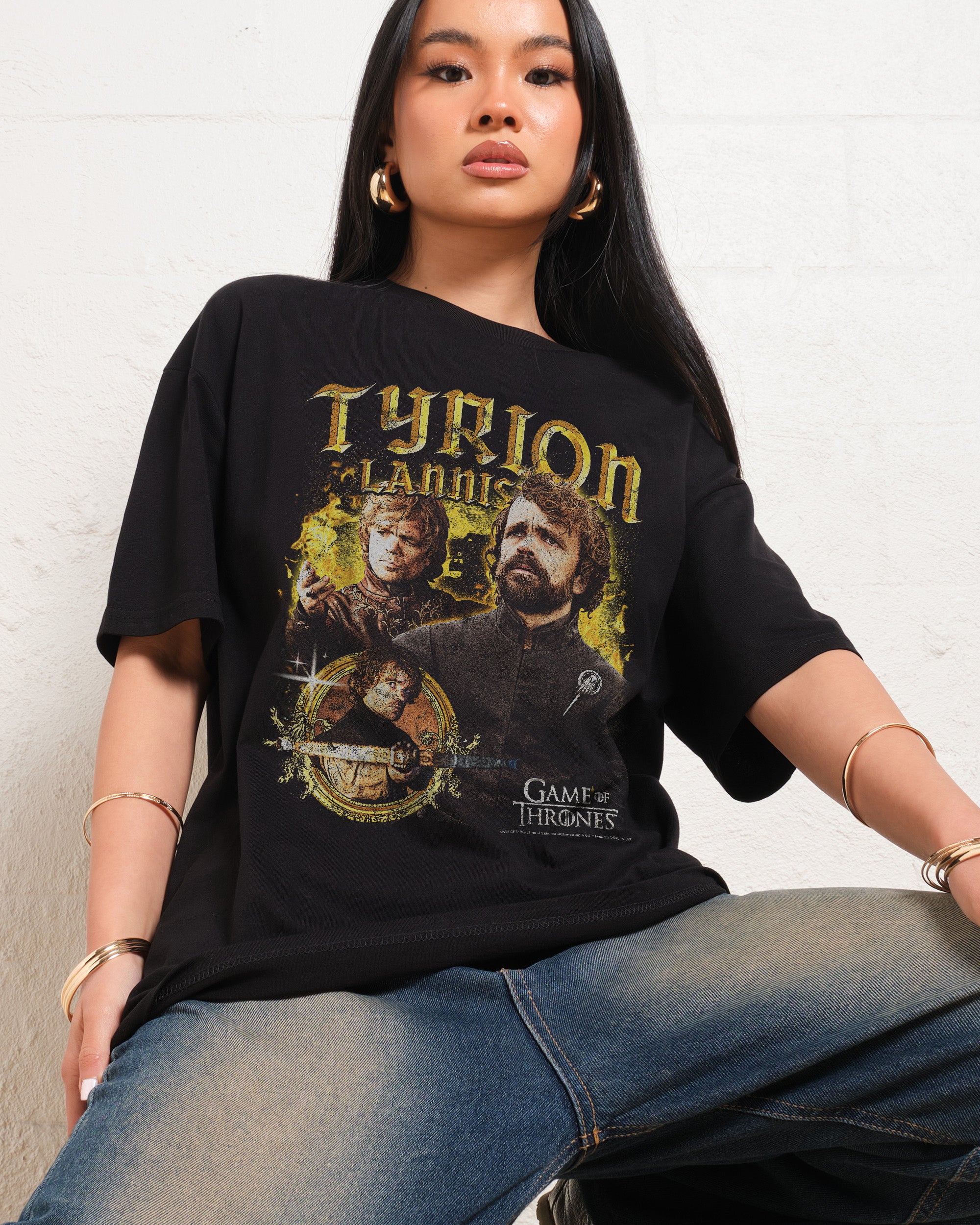Vintage Tyrion Lannister Oversized Game of Thrones T-Shirt - Unisex 90s Boxy Fit Cotton Tee