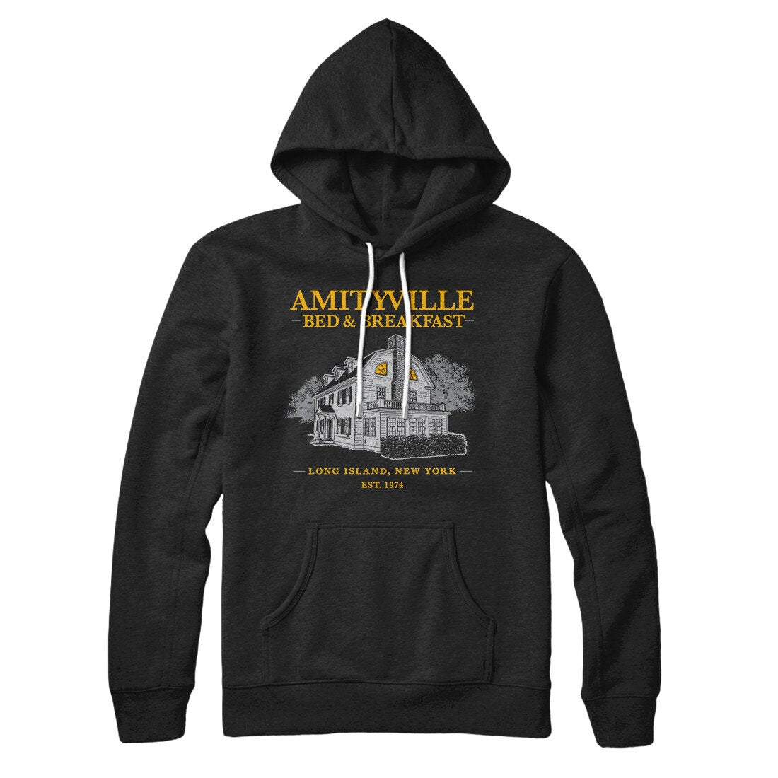 Amityville Bed And Breakfast Unisex Pullover Hoodie - Cotton Polyester Loose Fit