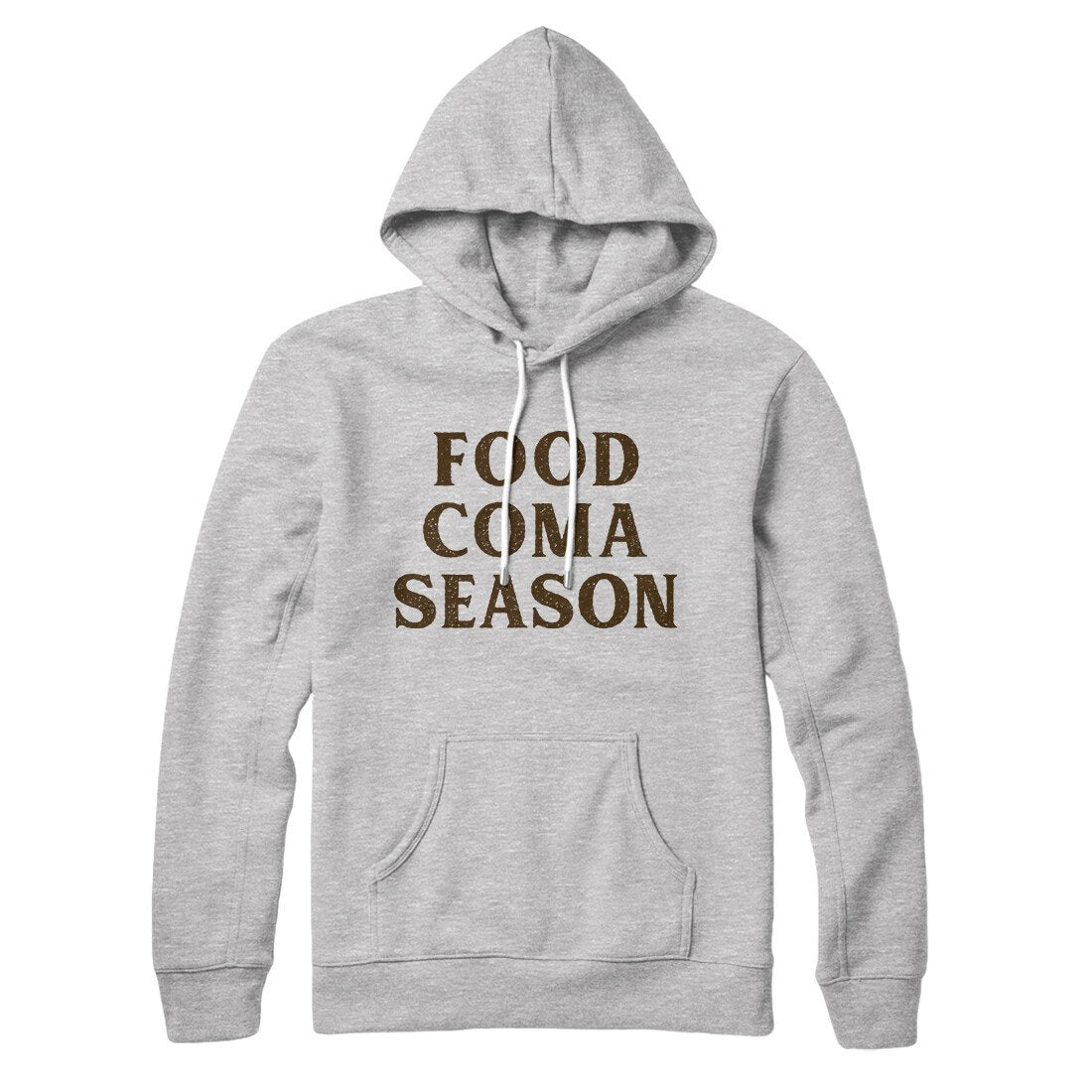 Food Coma Season Unisex Pullover Hoodie - Cotton Polyester Loose Fit Hood Kangaroo Pocket
