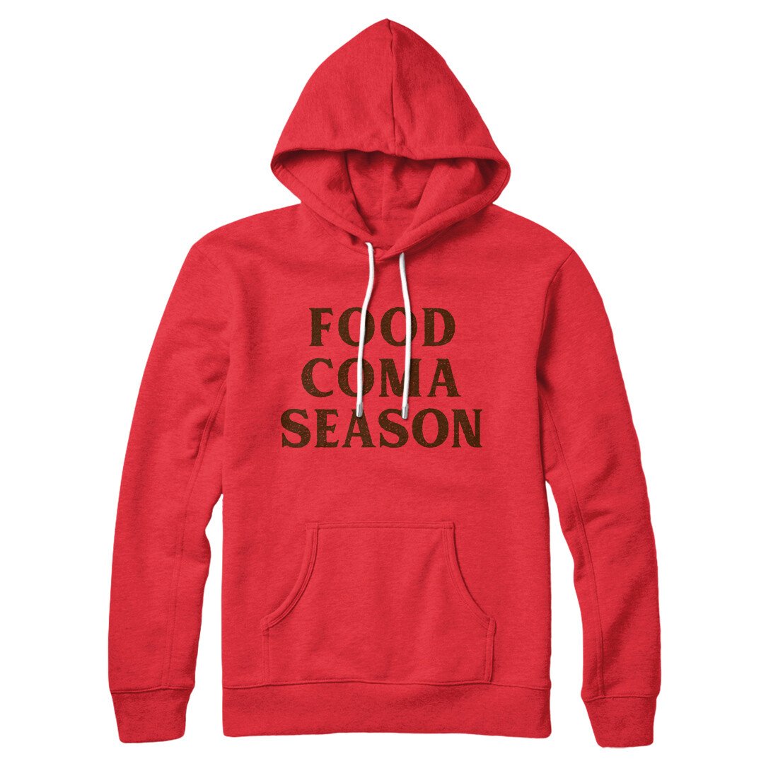 Food Coma Season Unisex Pullover Hoodie - Cotton Polyester Loose Fit Hood Kangaroo Pocket