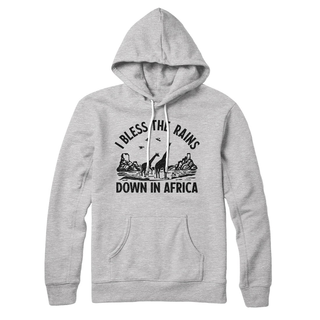 I Bless The Rains Down In Africa Coffee Graphic Unisex Pullover Hoodie - Cotton Polyester