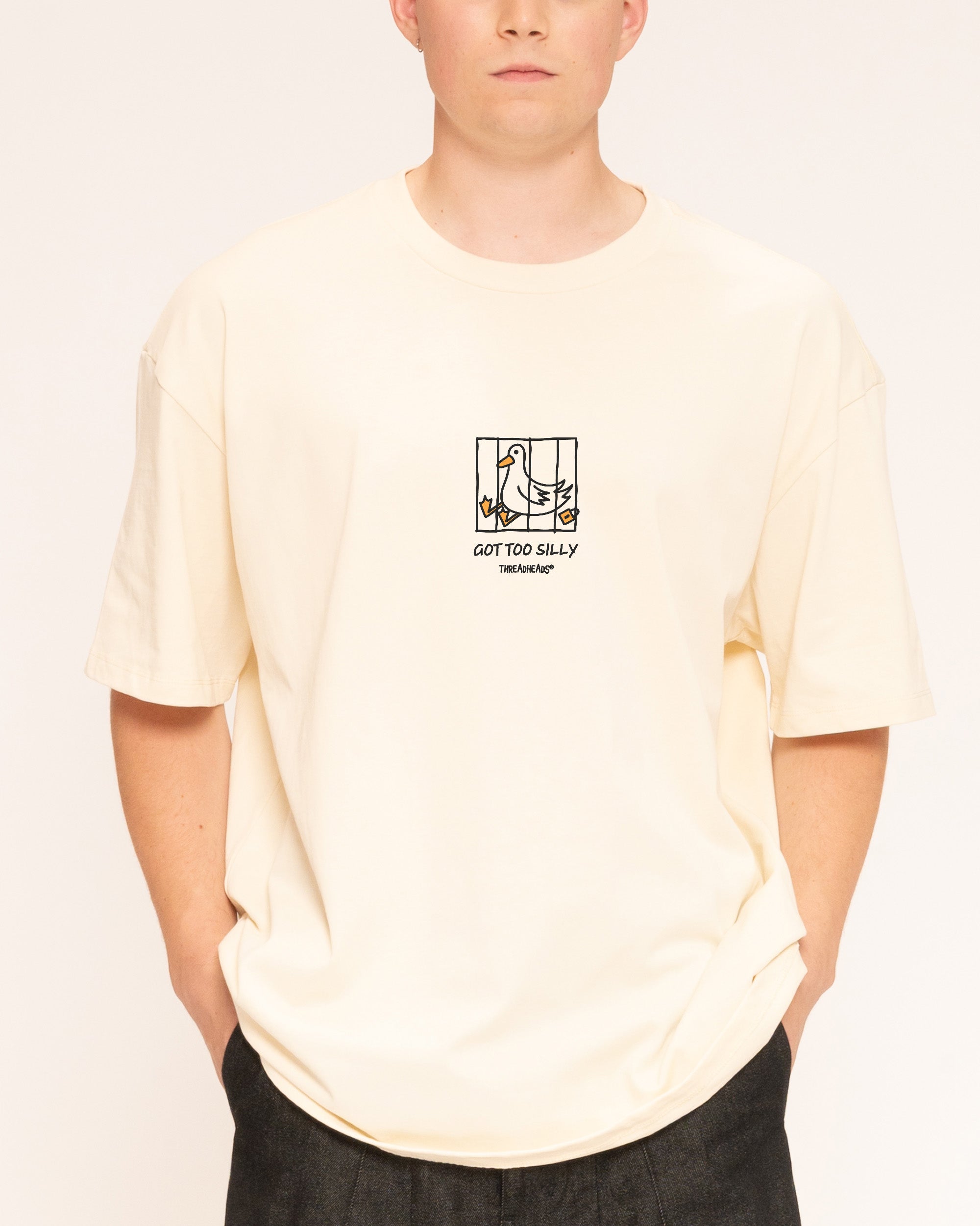 Got Too Silly Oversized Graphic Tee Unisex 90s Boxy Fit 100% Combed Cotton